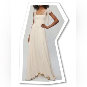 Reformation Balsam tie strap maxi white dress